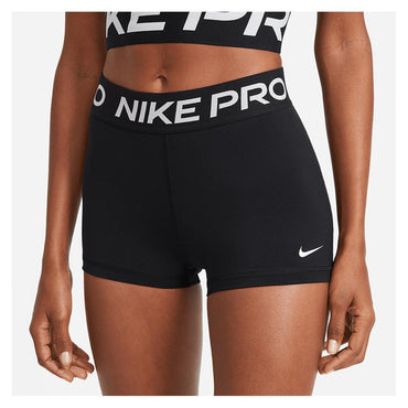 Women's Pro 3" Training Shorts Womens Apparel NIKE Black/White XS