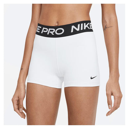Women's Pro 3" Training Shorts Womens Apparel NIKE White/Black XS