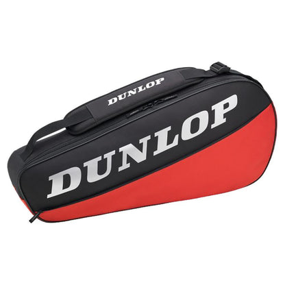 CX Club 3 Racquet Tennis Bag Black and Red Promotions DUNLOP Black