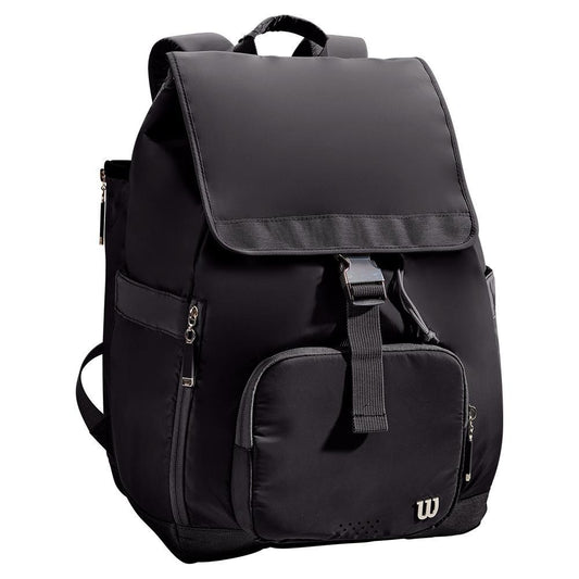 Women's Fold Over Tennis Backpack Black Promotions WILSON Black