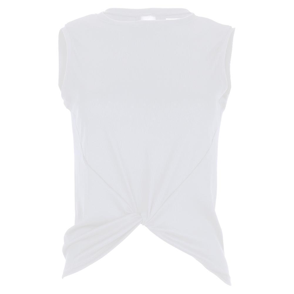 Women's Twist Front Tennis Tank Womens Apparel LUCKY IN LOVE White XS