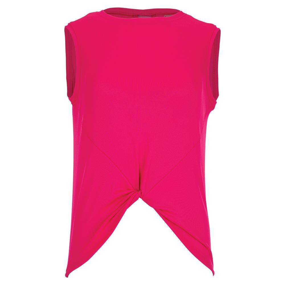 Women's Twist Front Tennis Tank Womens Apparel LUCKY IN LOVE Pink XS