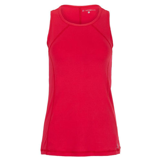 Women's UV Tennis Tank Womens Apparel SOFIBELLA Red XS