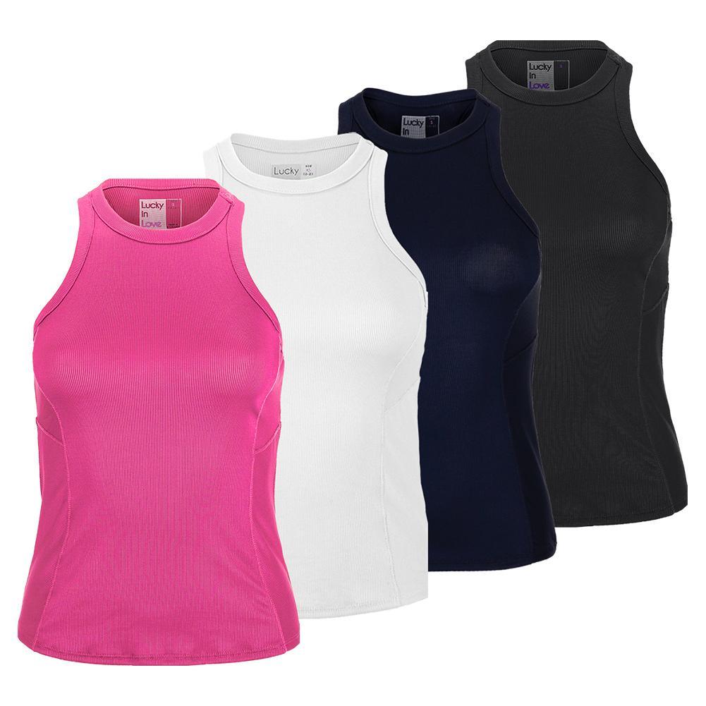 Women's One Love Rib Tennis Tank Womens Apparel LUCKY IN LOVE