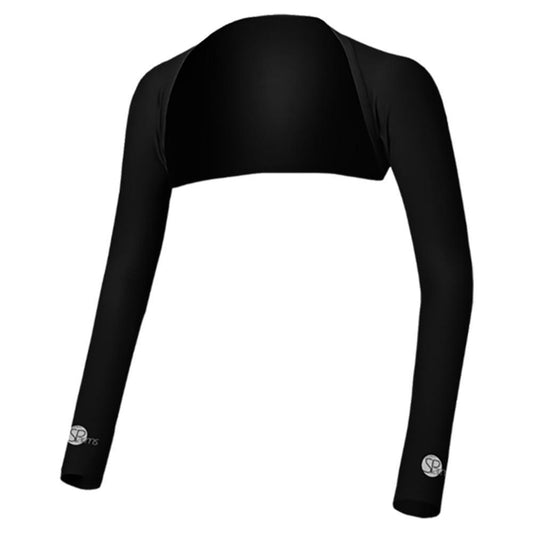 Sun Protection Shoulder Wrap Plain Logo Womens Apparel SPARMS Black XS