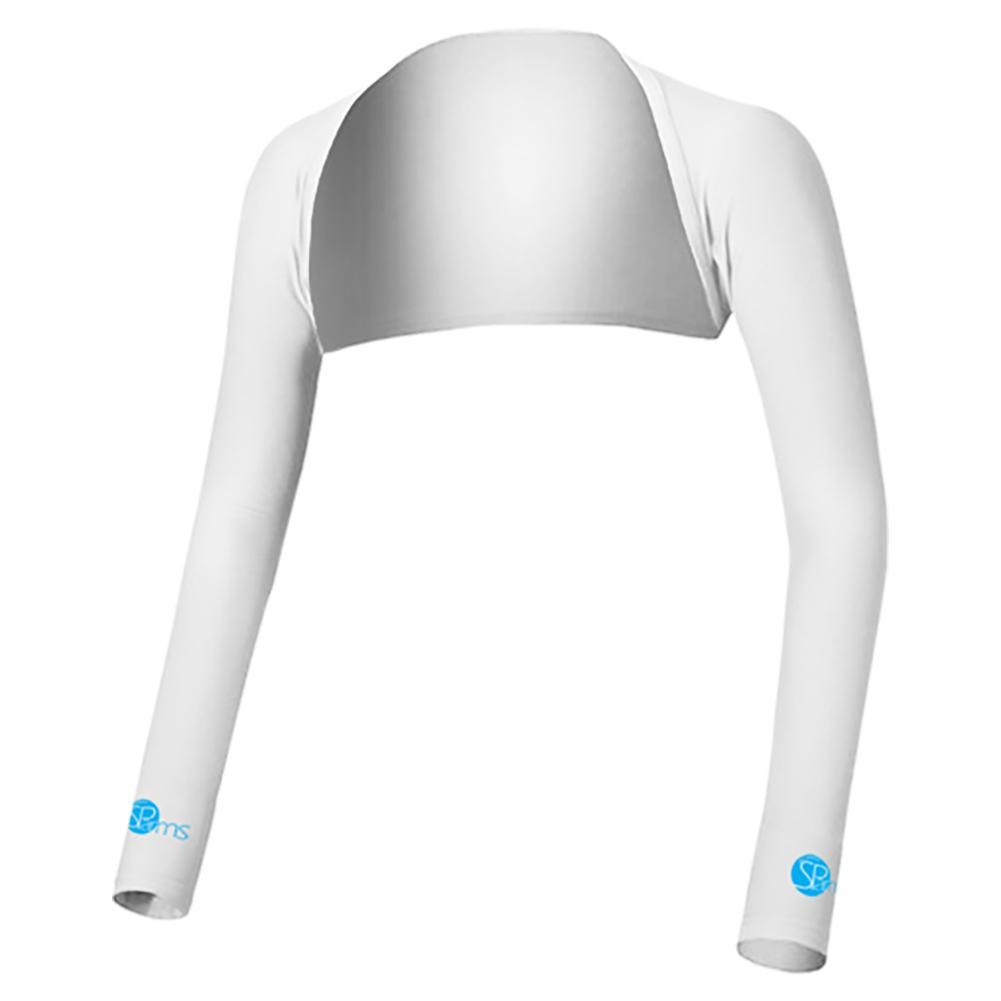 Sun Protection Shoulder Wrap Plain Logo Womens Apparel SPARMS White XS