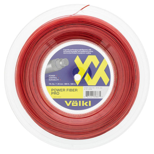 Power Fiber Pro 15L Tennis String Reel Lava Strings VOLKL Orange