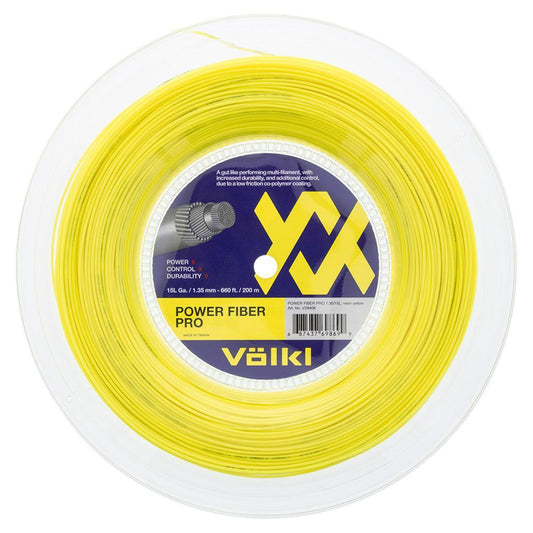 Power Fiber Pro 15L Tennis String Reel Neon Yellow Strings VOLKL Default Title