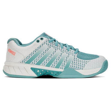 Women's Express Light Pickleball Shoes Blanc de Blanc and Nile Blue Womens Shoes K-SWISS