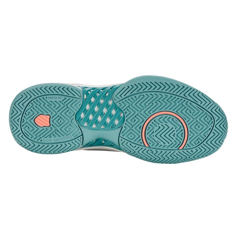 Women's Express Light Pickleball Shoes Blanc de Blanc and Nile Blue Womens Shoes K-SWISS