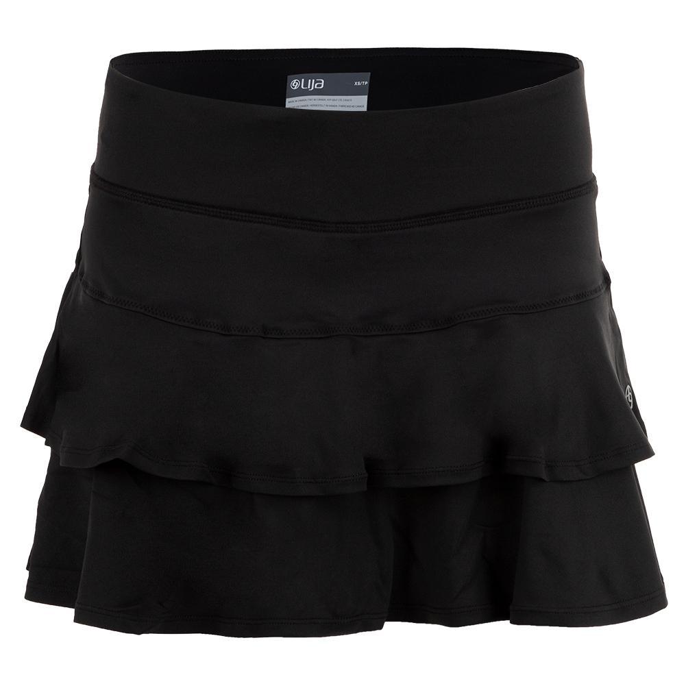 Women's Match Tennis Skort Womens Apparel LIJA BLACK XS