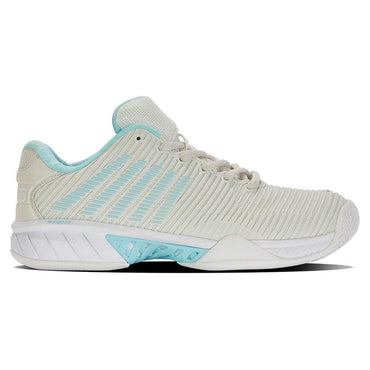 Women's Hypercourt Express 2 White and Blue Glow Womens Shoes K-SWISS