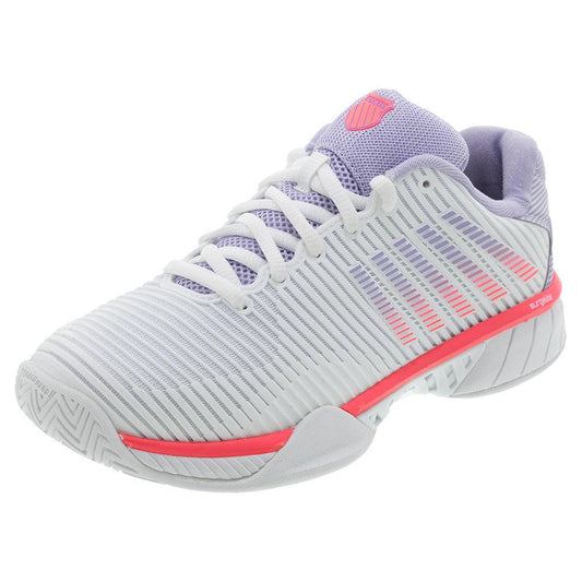 Women`s Hypercourt Express 2 Wide Tennis Shoes White and Orchid Petal K-SWISS 5 White