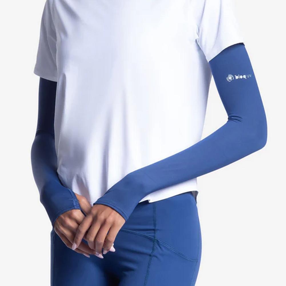 Sun Sleeve Navy Womens Apparel BLOQUV Blue L