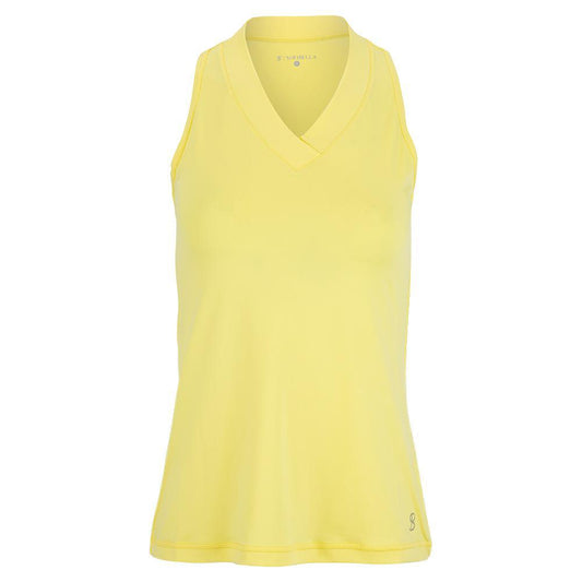 Women's UV Racerback Tennis Tank Sunshine Womens Apparel SOFIBELLA Yellow XS