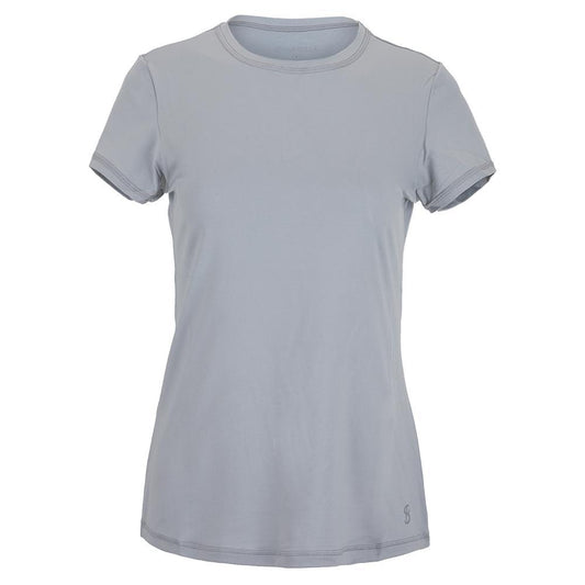 Women's UV Short Sleeve Tennis Top Stone Womens Apparel SOFIBELLA Tan XS