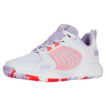 Women`s Ultrashot Team Tennis Shoes White and Orchid Petal K-SWISS