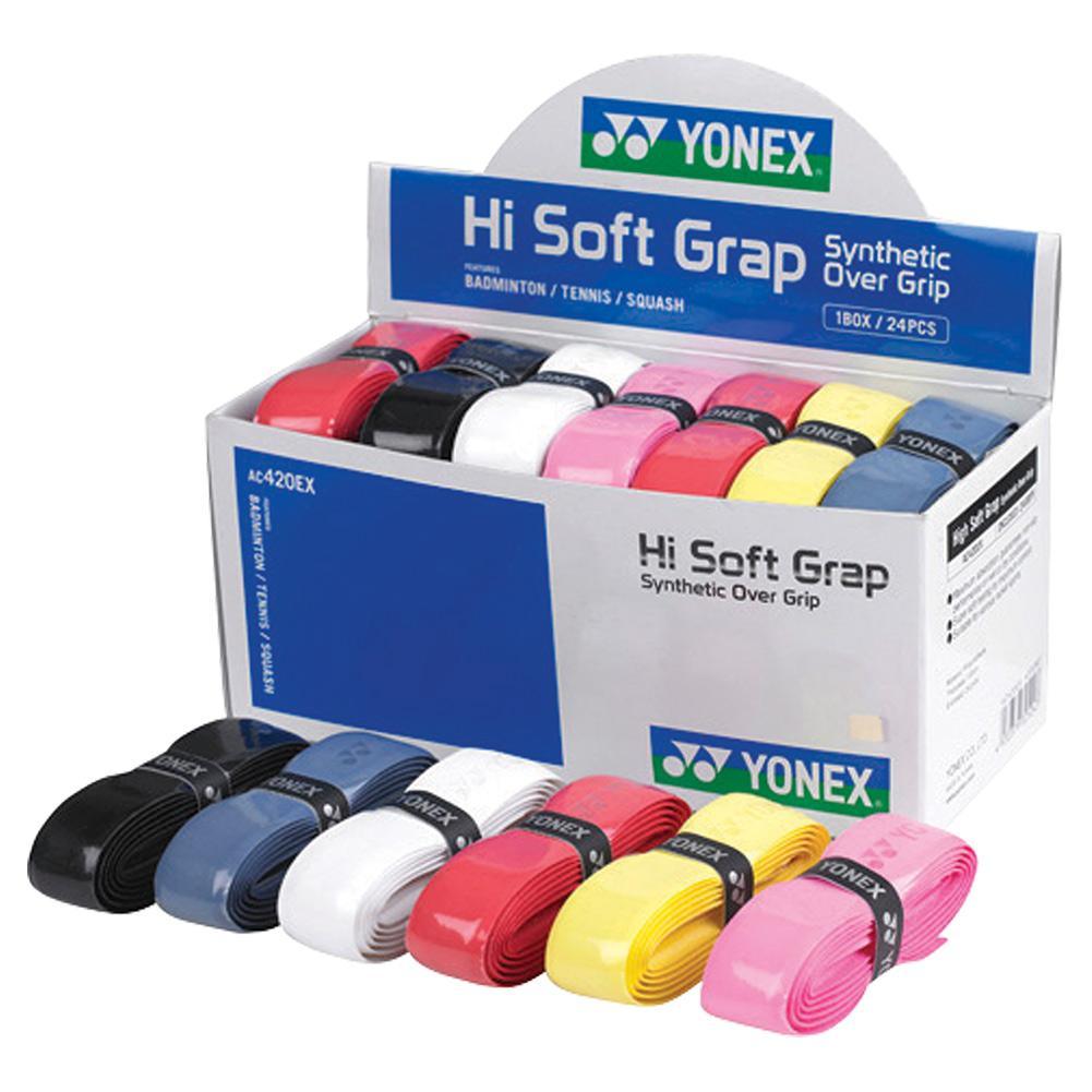 Hi Soft Grap Tennis Over Grip Box of 24 Grips YONEX Black