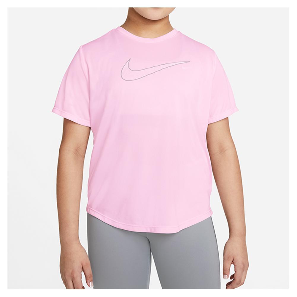 Girls' Dri-FIT One Short-Sleeve Top (Extended Size) Training NIKE Pink M