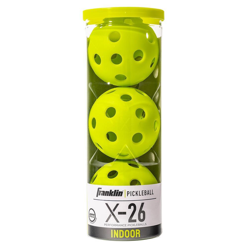X-26 Indoor Pickleballs 3 Pack Lime Green Pickleballs FRANKLIN SPORTS Green