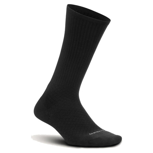 Plantar Fasciitis Relief Cushion Crew Socks Black Socks FEETURES Black S