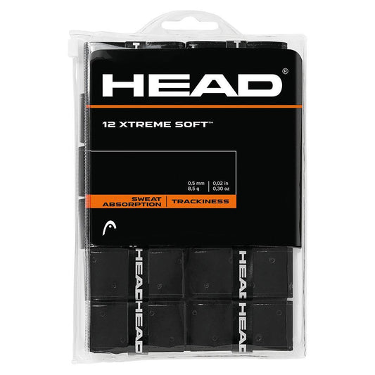 12 Xtreme Soft Tennis Overgrip Black Holiday Gifts HEAD Black