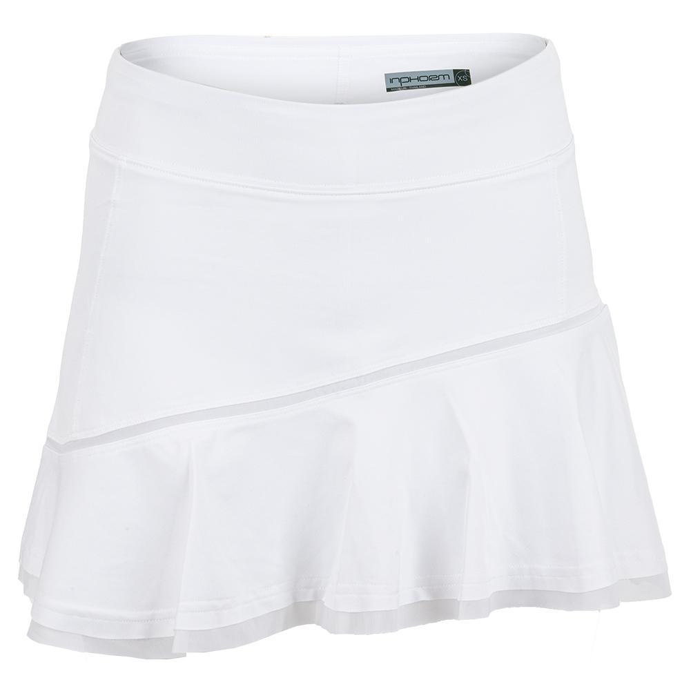 Women's Core Classic 13.5 Inch Flounce Tennis Skort Womens Apparel INPHORM White XS