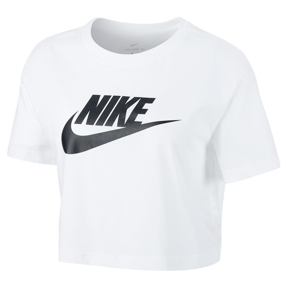 Women's Sportswear Essential Cropped T-Shirt Womens Apparel NIKE White L