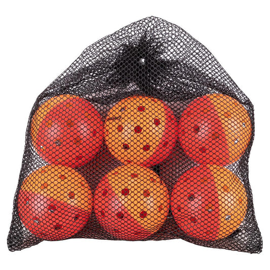 Outdoor Pickleball Training Balls Bag of 6 Red and Orange Pickleballs GAMMA Red