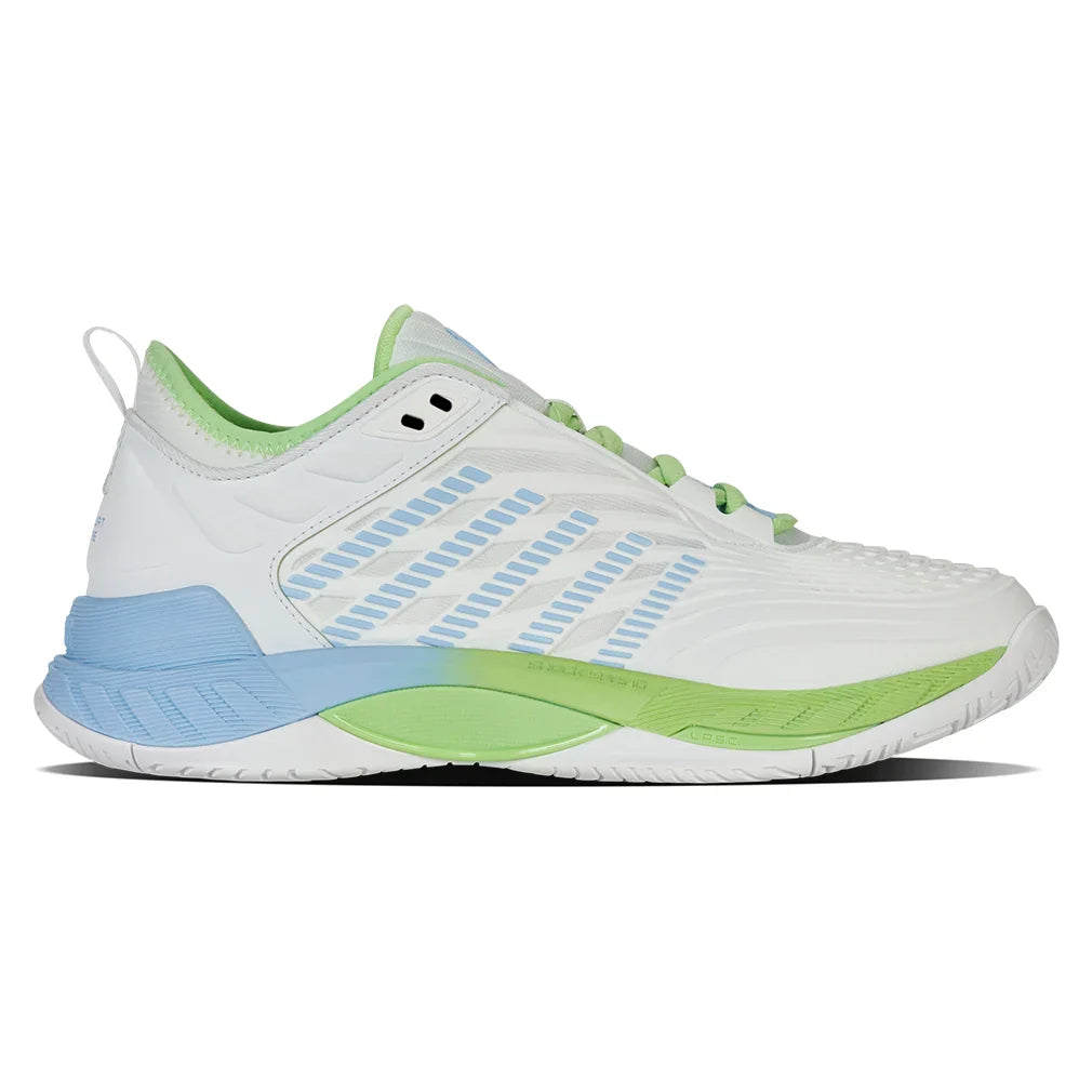 Women`s Hypercourt Supreme 2 Tennis Shoes Lucent White and Dutch Canal K-SWISS