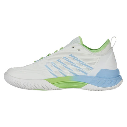 Women`s Hypercourt Supreme 2 Tennis Shoes Lucent White and Dutch Canal K-SWISS