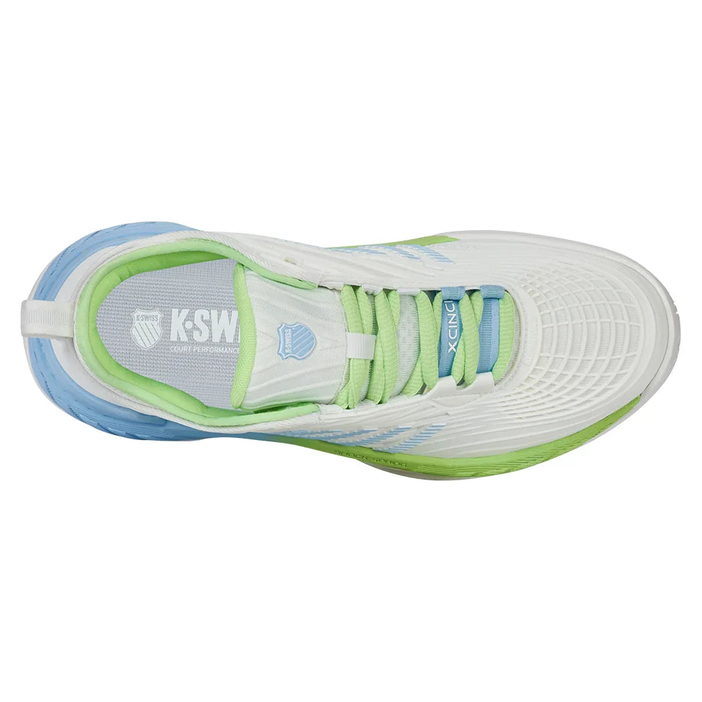 Women`s Hypercourt Supreme 2 Tennis Shoes Lucent White and Dutch Canal K-SWISS