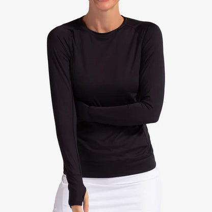 Women`s Pullover Tennis Top WOMENS APPAREL BLOQUV Black XS