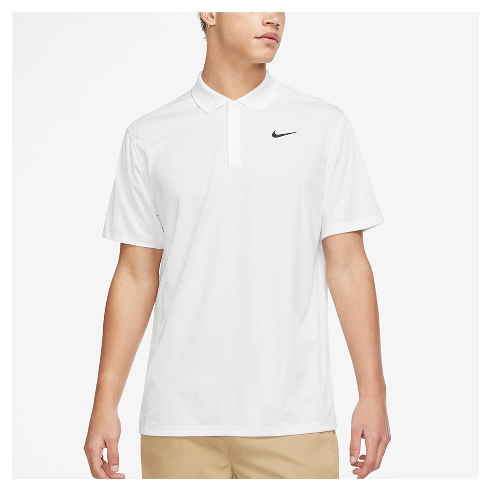 Men's Court Dri-FIT Pique Tennis Polo Training NIKE White/Black XS