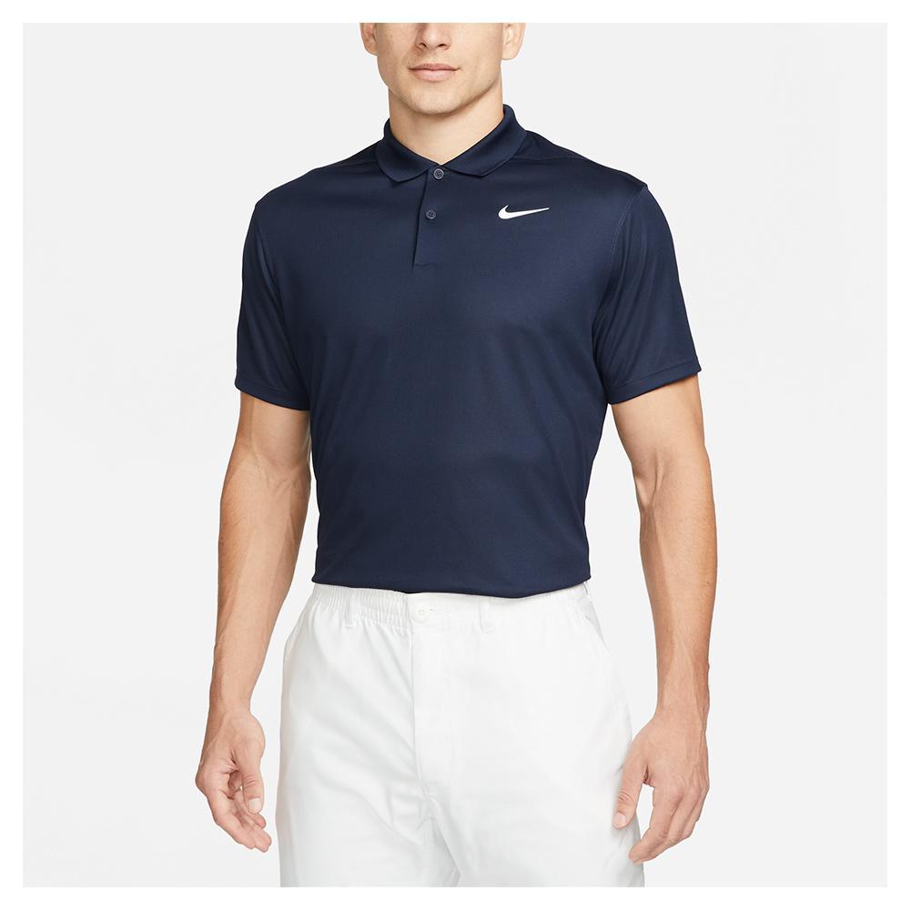 Men's Court Dri-FIT Pique Tennis Polo Training NIKE Obsidian/White XL