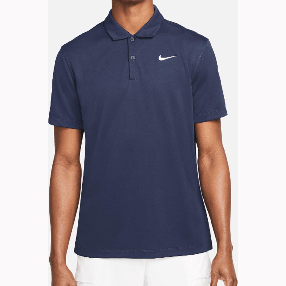 Men's Court Dri-FIT Solid Tennis Polo Training NIKE Obsidian/White XS