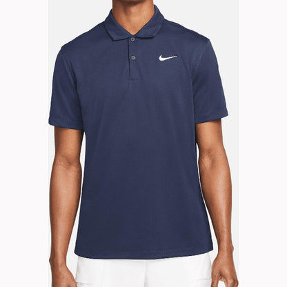 Men's Court Dri-FIT Solid Tennis Polo Training NIKE Obsidian/White XS