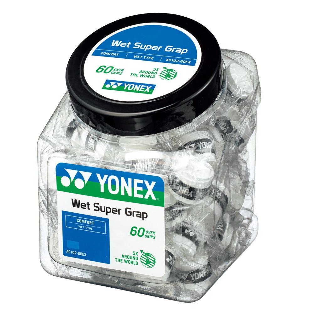 Wet Super Grap Tennis Overgrip 60 Piece Bucket YONEX WHITE
