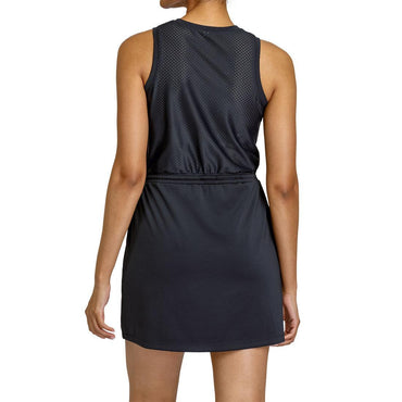 Womens Camp Short Sleeve Tennis Dress Onyx Womens Apparel TAIL S