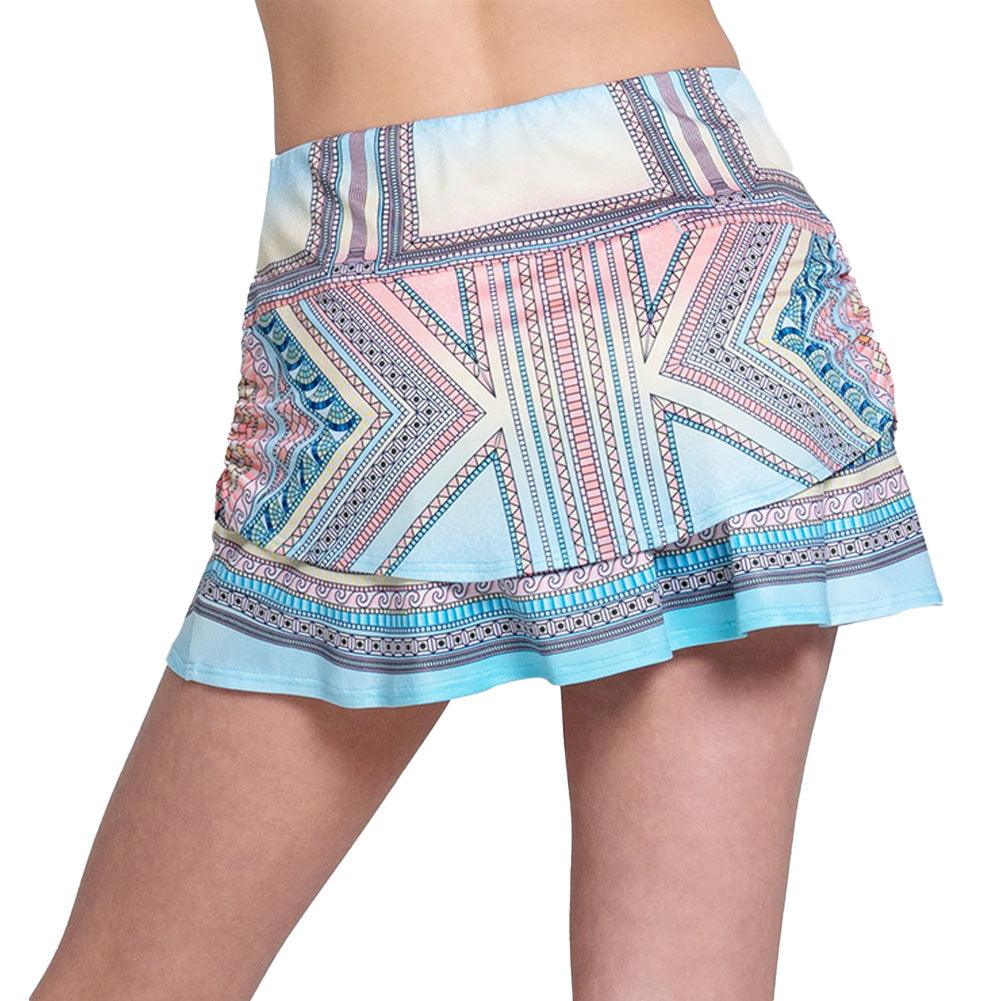 Girls` Lucky Club Ruche Tennis Skort Cool Blue LUCKY IN LOVE