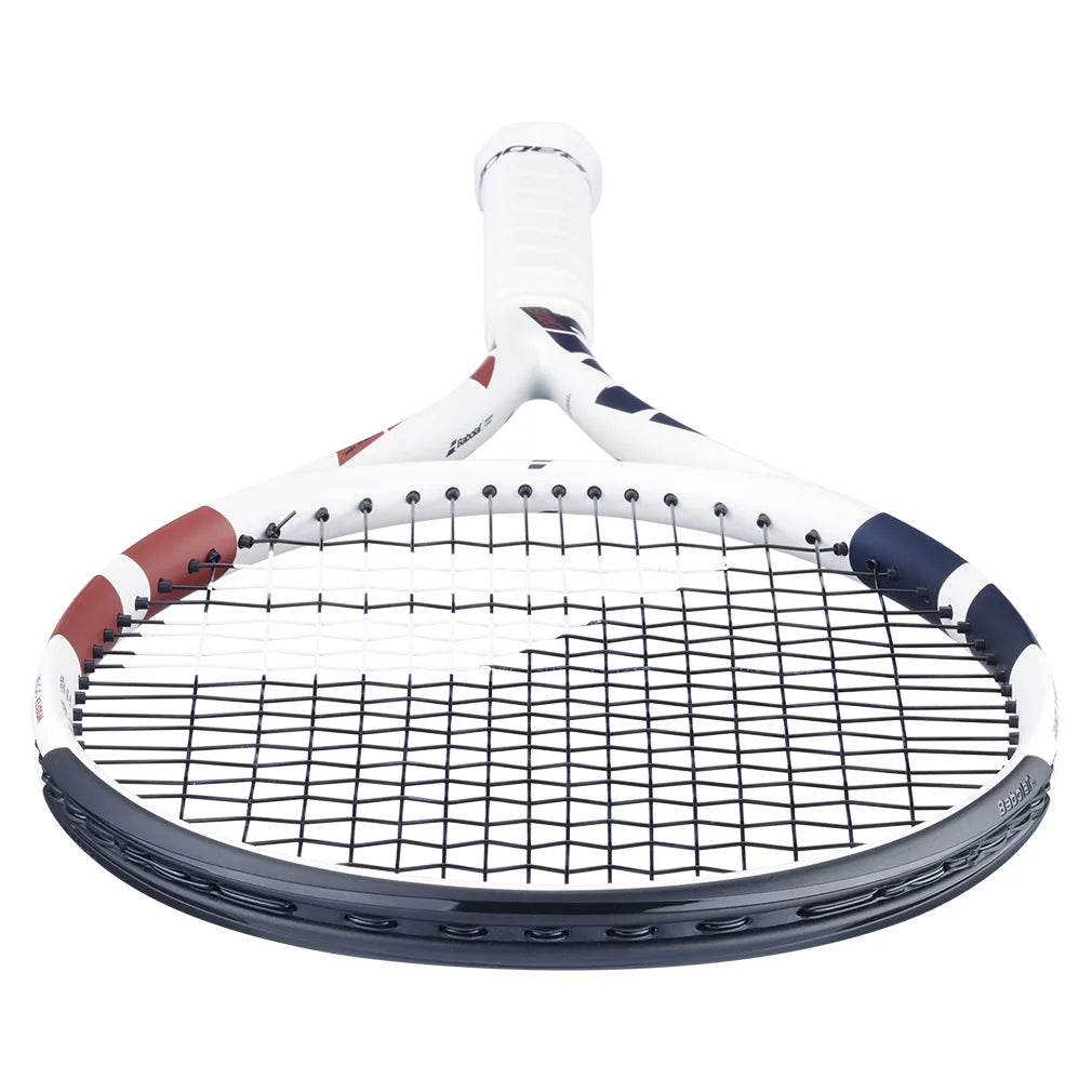 Boost Drive Prestrung Tennis Racquet White and Blue BABOLAT