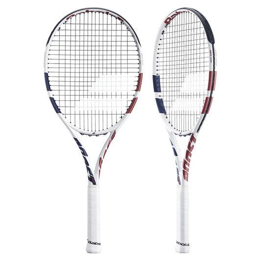 Boost Drive Prestrung Tennis Racquet White and Blue BABOLAT 2 - 4 1/4