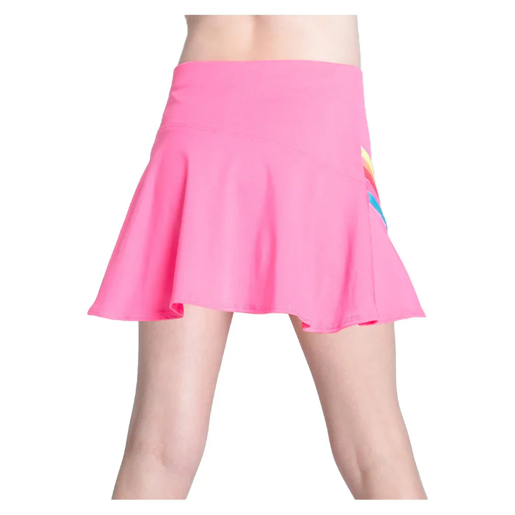 Girls` Prisma Stripe Tennis Skort Pink LUCKY IN LOVE