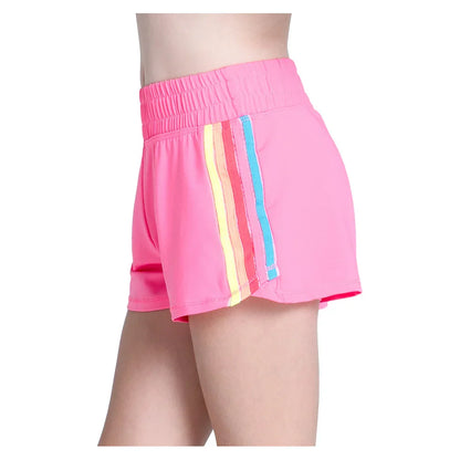 Girls` Prisma Stripe Tennis Short Pink LUCKY IN LOVE