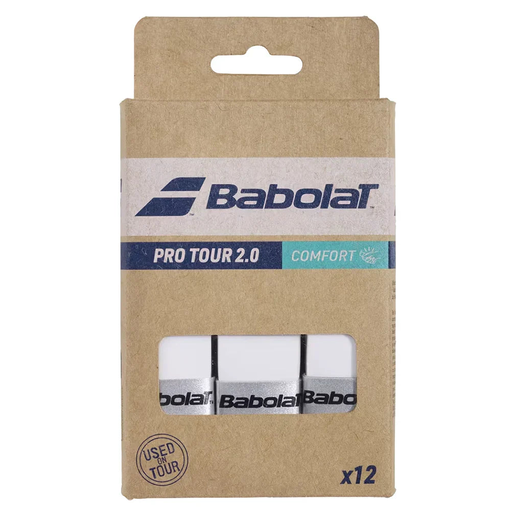 Pro Tour 2.0 X12 Tennis Overgrips White Grips BABOLAT