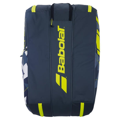 Pure Aero RHx12 Tennis Bag Grey and Yellow Tournament Gear BABOLAT