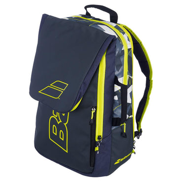 Pure Aero Tennis Backpack Grey and Yellow Tournament Gear BABOLAT