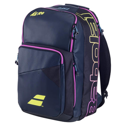Pure Aero Rafa Tennis Backpack Blue and Yellow Tournament Gear BABOLAT