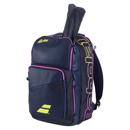 Pure Aero Rafa Tennis Backpack Blue and Yellow Tournament Gear BABOLAT