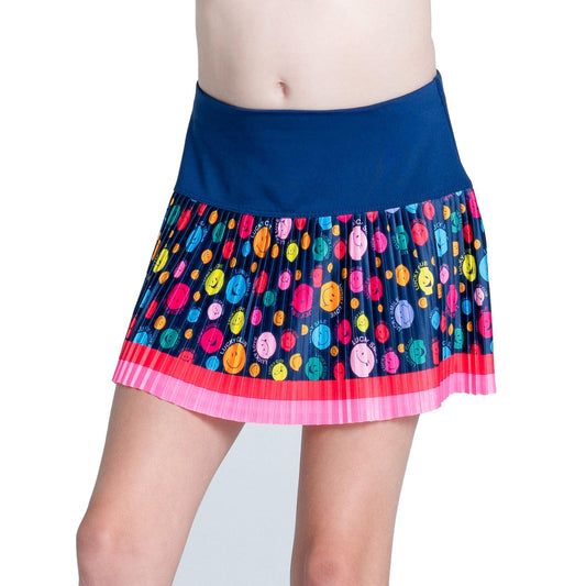 Girls` Lucky Me Pleated Tennis Skort Multicolor LUCKY IN LOVE 2XS Multicolored